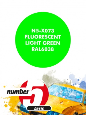 Fluorescent light green RAL6038  Paint for airbrush 30ml - Number Five