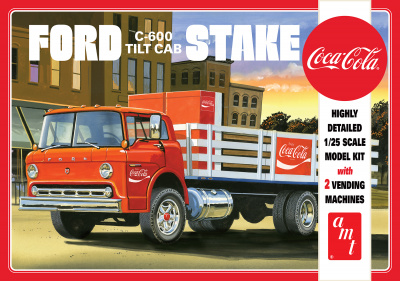 FORD C600 STAKE BED W/COCA-COLA MACHINES 1:25 SCALE MODEL KIT - AMT