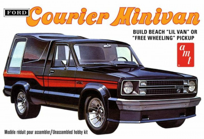 Ford Courier Minivan Build Beach "Lil Van" or "Free Wheeling" Pickup 1:25 - AMT