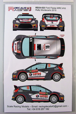 Ford Fiesta WRC #16 Rally Monte Carlo 2015 - Racing Decals 43