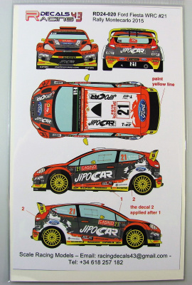 Ford Fiesta WRC #21 Rally Monte Carlo 2015 - Racing Decals 43