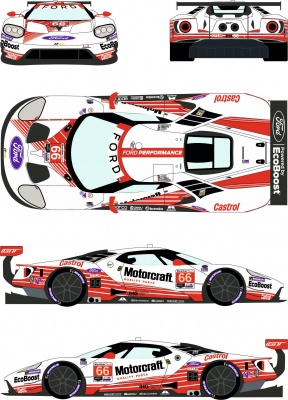 Ford GT LM #66 Motorcraft Rolex 24h Daytona 2019 - Racing Decals 43