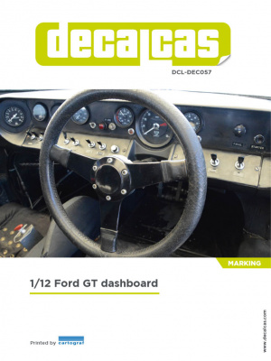 Ford GT40 Mk II Dashboard 1/12 - Decalcas