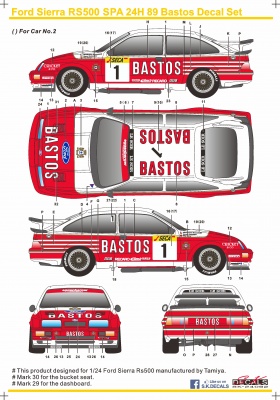 Ford Sierra RS500 24H Spa - SKDecals