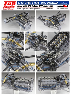 FW14B Super Detail-up Set 6B - Engine RS4 (Late Type) 1/12 - Top Studio