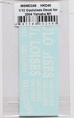 Gauloises Decal for 2004 Yamaha M1 1/12 - MSM Creation