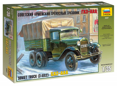 GAZ-AAA Soviet Truck (3-axle) (1:35) Model Kit 3547 - Zvezda