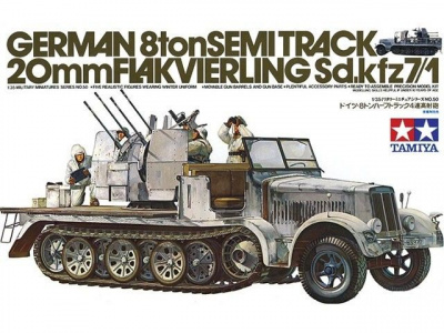 German 8ton Semitrack 20mm Flakvierling Sd.Kfz. 7/1  1/35 - Tamiya
