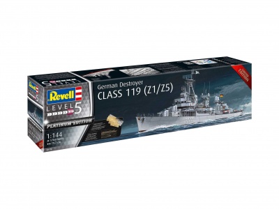 German Destroyer Class 119 (Z1/Z5) (1:144) Plastic ModelKit loď 05179 - Revell