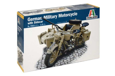 German Military Motorcycle with Sidecar (1:9) - Italeri
