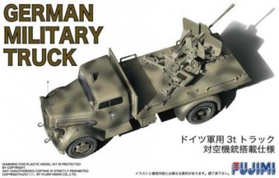 German military truck anti-aircraft gun mounted specification 1:72 - Fujimi