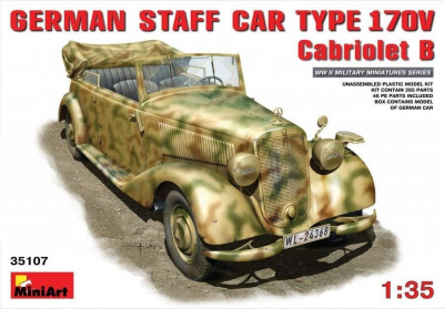 German Staff Car Typ 170V. Cabriolet B 1/35 - MiniArt
