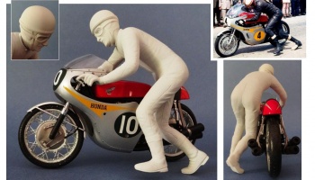 Biker Figure Hailwood Honda RC166 1/12 - GF Models