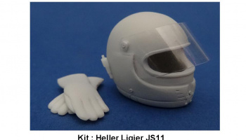 Helmet GPA, Gloves  Ligier JS11 1/12 - GF Models