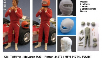 Driver Figure Villeneuve Ferrari 312 1/20 - GF Models