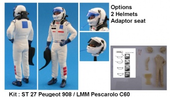 Driver Figure Peugeot 908, Pescarolo - GF Models