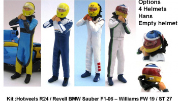 Driver Figure Sauber, Williams, Peugeot 908 1/24 - GF Models