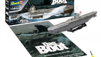 Gift-Set ponorka 05675 - Movie Set DAS BOOT - 40th Anniversary (1:144) - Revell