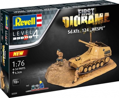 Gift-Set diorama 03334 - Sd.Kfz. 124 Wespe (1:76) - Revell