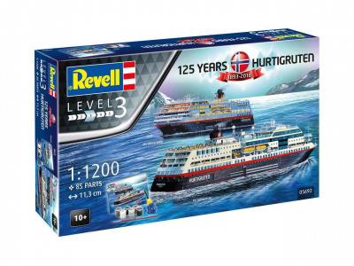 Gift-Set loď 05692 - 125 Years Hurtigruten TROLLFJORD & MIDNATSOL (1:1200)