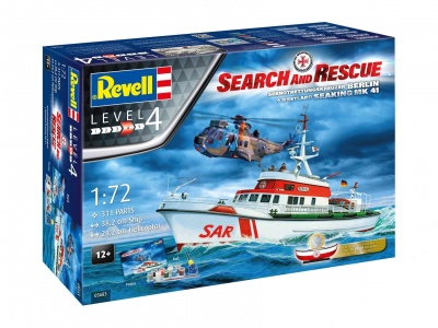 Gift-Set SAR 05683 - DGzRS Arkona + Westland Sea King Mk 41 (1:72) - Revell