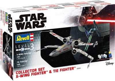 Gift-Set SW 06054 - X-Wing Fighter (1:57) + TIE Fighter (1:65) - Revell