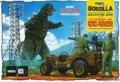 Godzilla Planetary Defense Vehicle Willys MB Jeep 1/25 - MPC