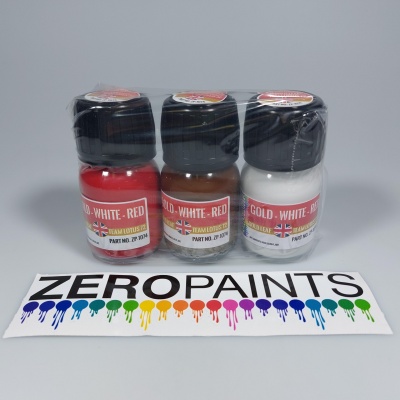 Gold Leaf/Team Lotus 72 Paint Set 3x30ml - Zero Paints