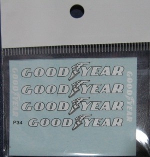 Goodyear decal for Tamiya Tyrrell P34 6 wheeler 1/12 - MSM Creation