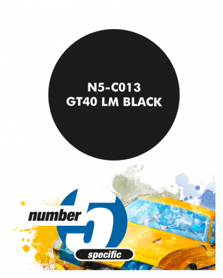 GT40 LM Black  Paint for Airbrush 30 ml - Number 5