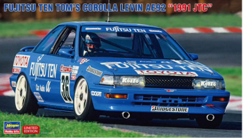 SLEVA 250,- Kč  30% DISCOUNT - Fujitsu Ten Tom's Corolla Levin AE92 "1991 JTC"  1/24 - Hasegawa