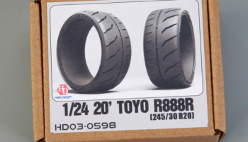 Fujimi TW67 Yokohama Model 7 Wheel & Tire Set 17 inch 1/24 Scale Kit 