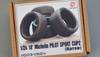 18' Michelin Pilot Sport Cup 2 Tires (Narrow) 1/24 - Hobby Design