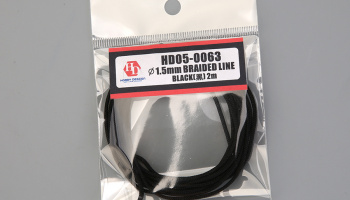 Braided line Black 1,5mm-2m - Hobby Design