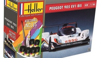 SLEVA 206,-Kč 30%DISCOUNT - STARTER KIT Peugeot 905 EV 1 BIS 1/24 - Heller