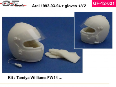 Helmet Arai 1992 + gloves 1/12 - GF Models