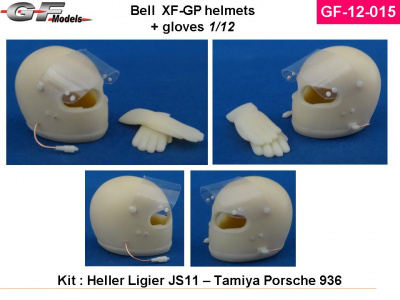 Helmet Bell XF-GP, Gloves Ligier JS11, Porsche 936 - GF Models