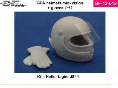 Helmet GPA, Gloves  Ligier JS11 1/12 - GF Models