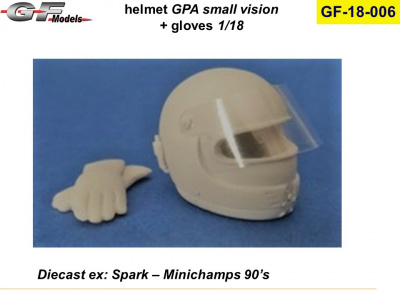 Helmet GPA small vision + gloves  1/18 - GF Models