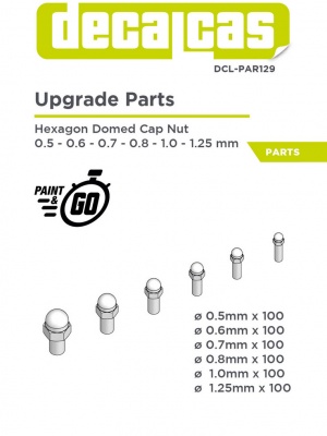 Hexagon domed cap nut 0.5 - 1.25 mm - Decalcas
