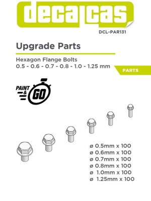 Hexagon flange bolts 0.5 - 1.25 mm - Decalcas
