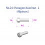 Hexagon-head nut-L [48 pieces] 1/24 - Model Factory Hiro