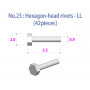 Hexagon-head rivets-LL [42 pieces] 1/24 - Model Factory Hiro