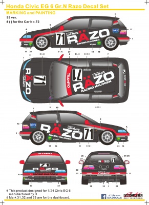 Honda Civic EG6 Razo - SKDecals