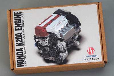 Honda K20a Engine Detail Set (Resin+PE+Decals+Metal Logo+Metal parts) 1/24 - Hobby Design
