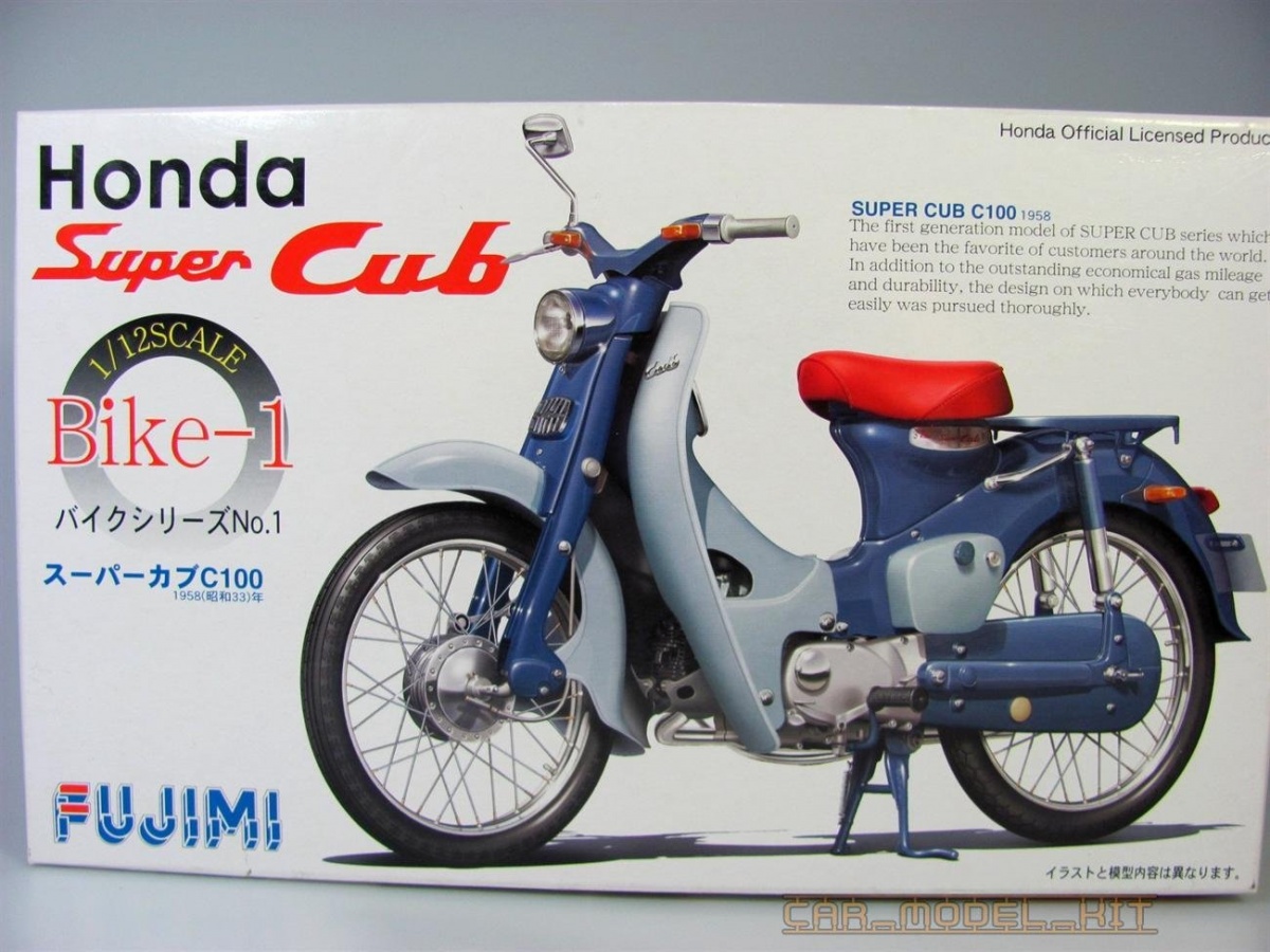 Honda Super Cub C100 1958 First Production Model Fujimi Car model kit