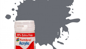 Humbrol barva akryl AB0123 - No 123 Extra Dark Sea Grey Satin