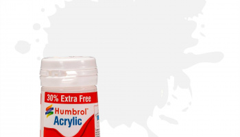 Humbrol barva akryl AB0130EP - No 130 White Satin (+ 30% navíc zdarma)