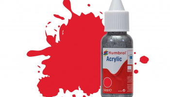 Humbrol barva akryl DB0019 - No 19 Red - Gloss - 14ml