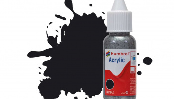 Humbrol barva akryl DB0021 - No 21 Black - Gloss - 14ml
